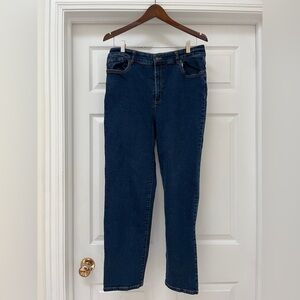 Joe Fresh Dark Blue High Rise Straight Leg Women's Jeans